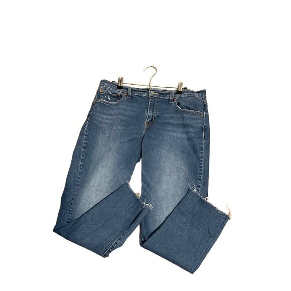 LEVI'S Boyfriend Cropped Raw Hem Jeans sz. 31 - Picture 4 of 7